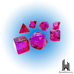 Gemini - Poly Translucent Red-Violet/Gold Luminary 7-Die Set